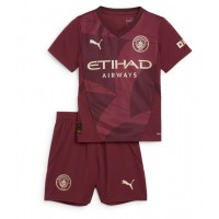 Camisa de time de futebol Manchester City Erling Haaland #9 Replicas 3º Equipamento Infantil 2024-25 Manga Curta (+ Calças curtas)